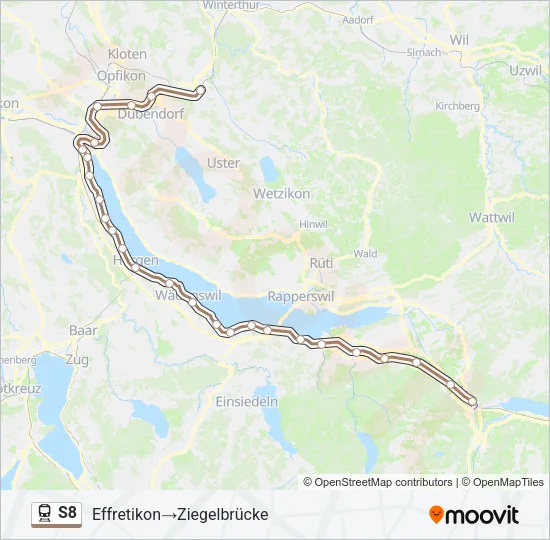S8 Train Line Map