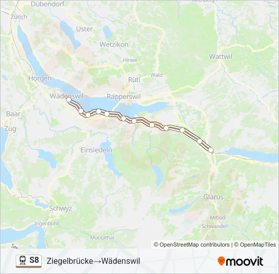S8 Train Line Map