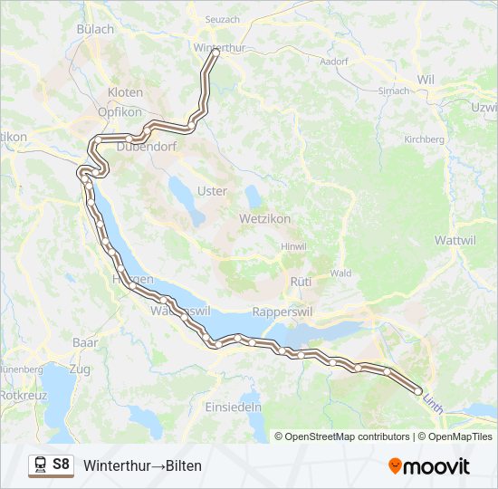 S8 Train Line Map