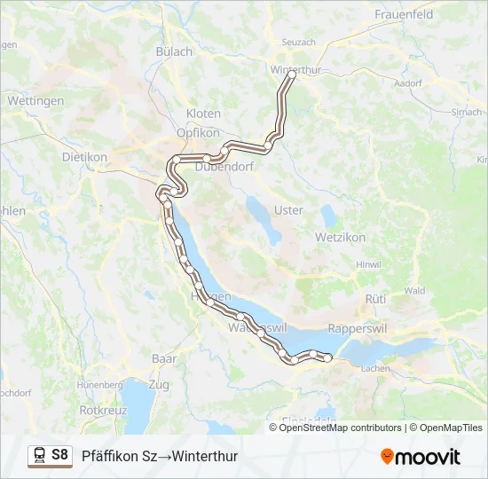 S8 Train Line Map