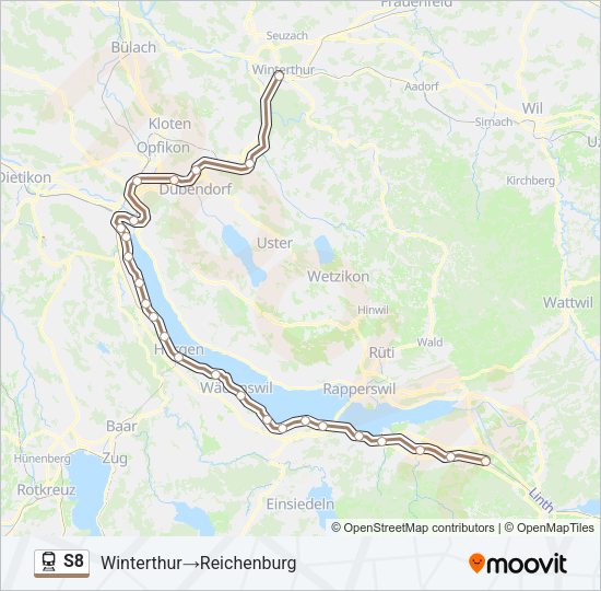 S8 Train Line Map