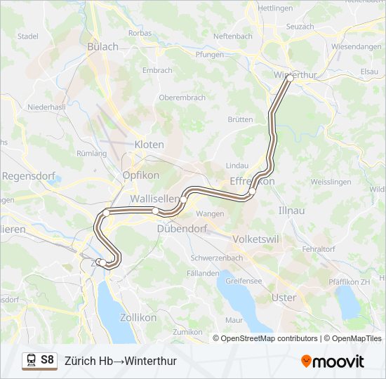 S8 Train Line Map