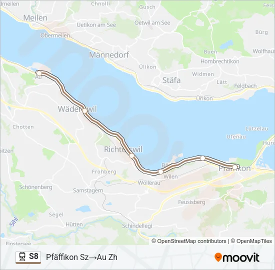 S8 Train Line Map