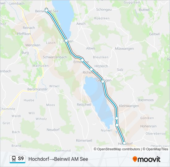 S9 Train Line Map