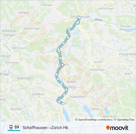 S9 Train Line Map