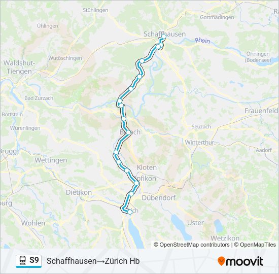 S9 Train Line Map