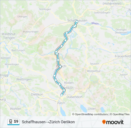 S9 Train Line Map