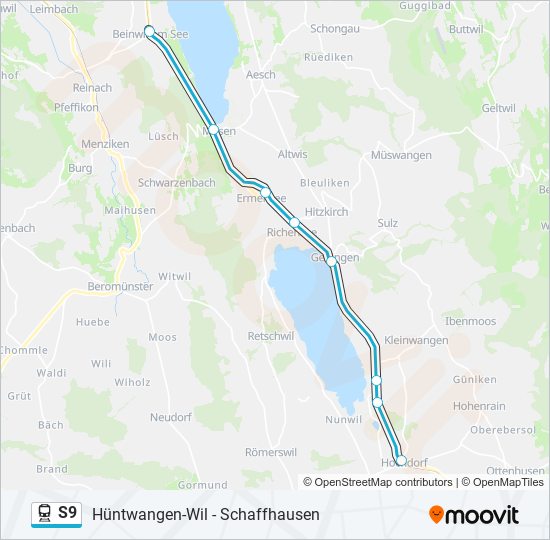 S9 train Line Map