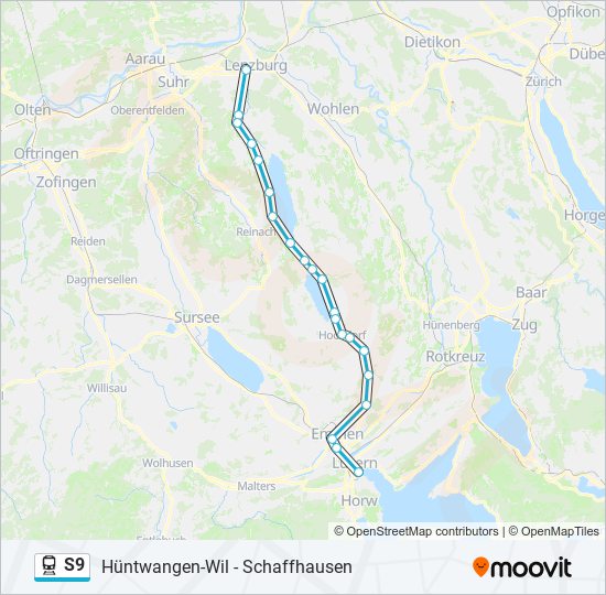 S9 Bahn Line Map