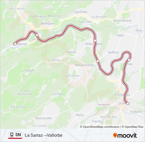 SN train Line Map