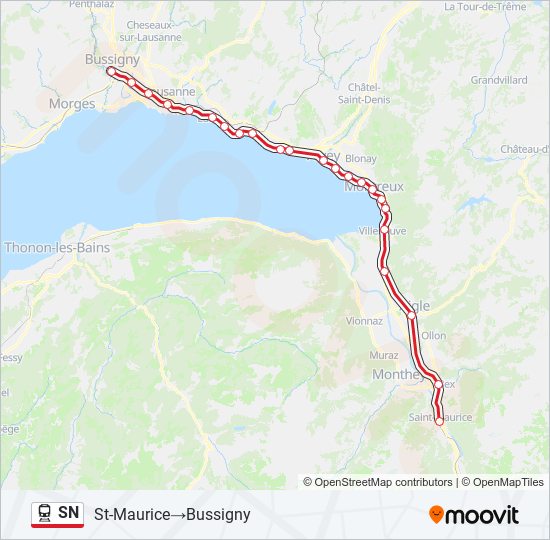 SN train Line Map