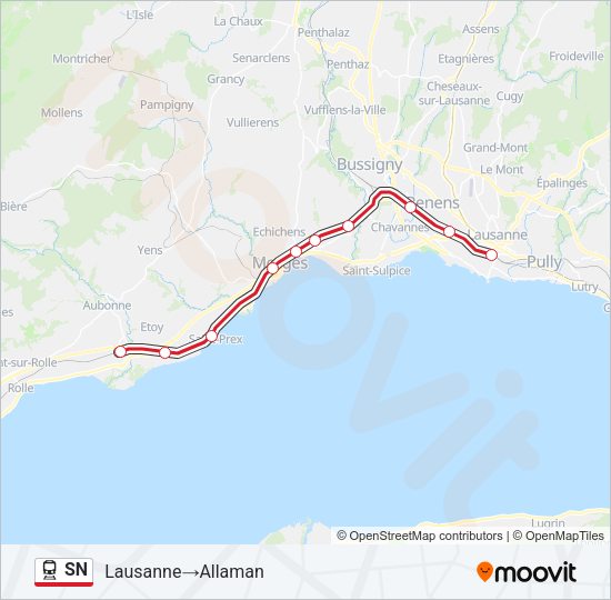 SN Train Line Map