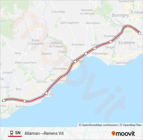 SN Train Line Map