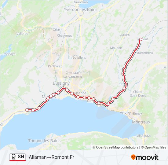 SN train Line Map