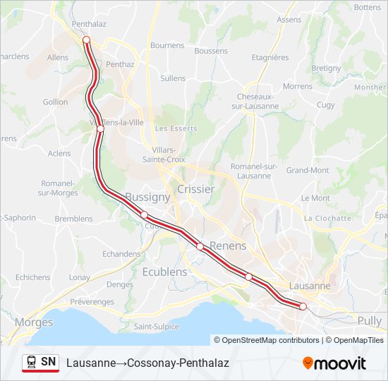 SN train Line Map