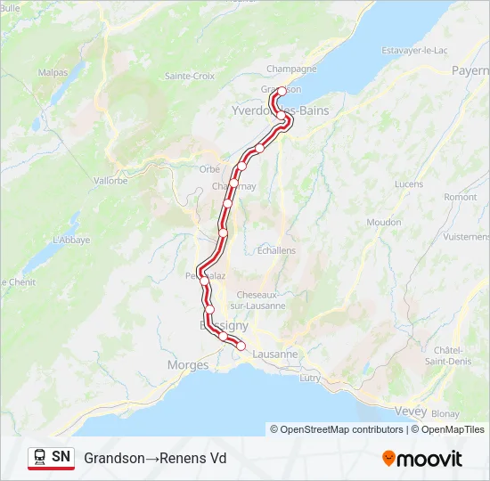 SN Train Line Map