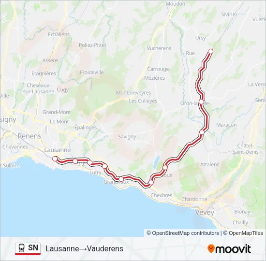 SN Train Line Map