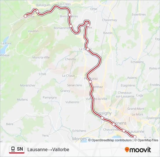 SN Train Line Map