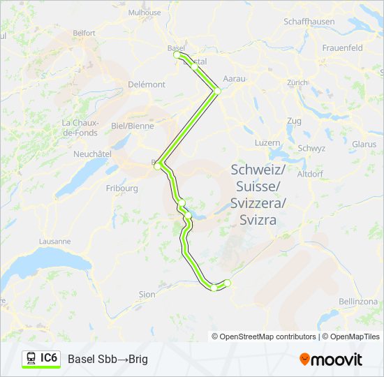 IC6 train Line Map