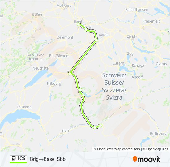 IC6 train Line Map