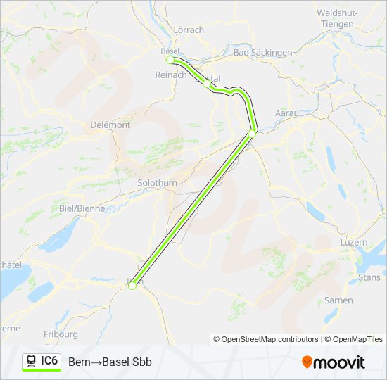 IC6 train Line Map