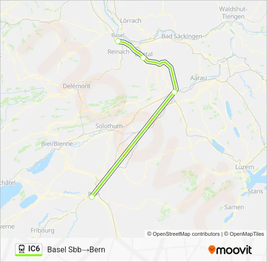 IC6 Train Line Map