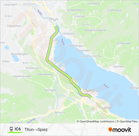 IC6 Train Line Map