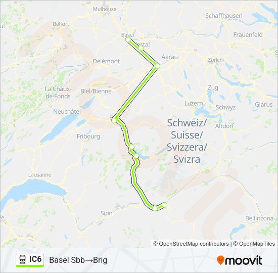 IC6 Train Line Map