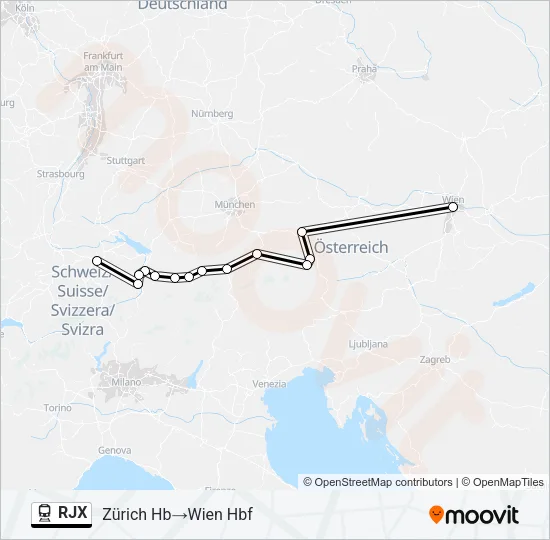 RJX Train Line Map