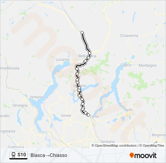 S10 Train Line Map