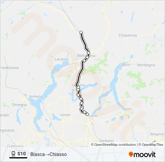 S10 Train Line Map