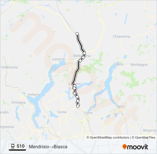 S10 Train Line Map