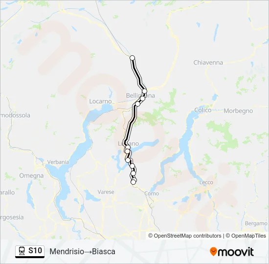 S10 Train Line Map