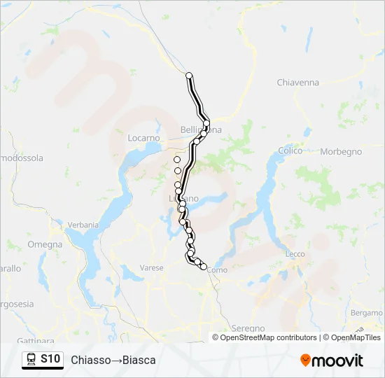 S10 Train Line Map