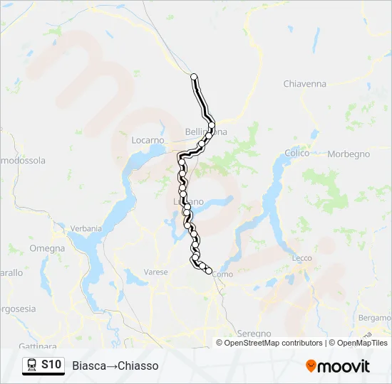 S10 Train Line Map