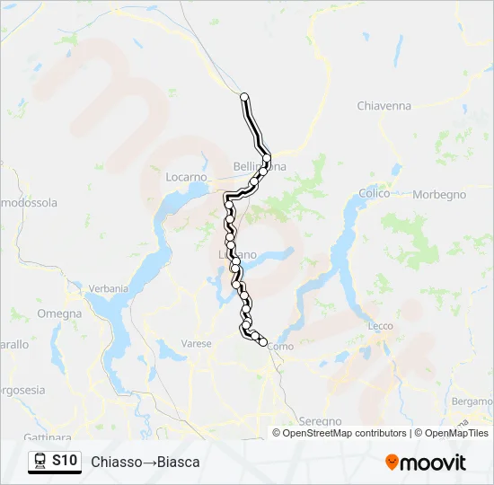 S10 Train Line Map