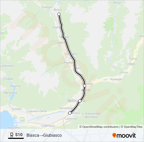 S10 Train Line Map