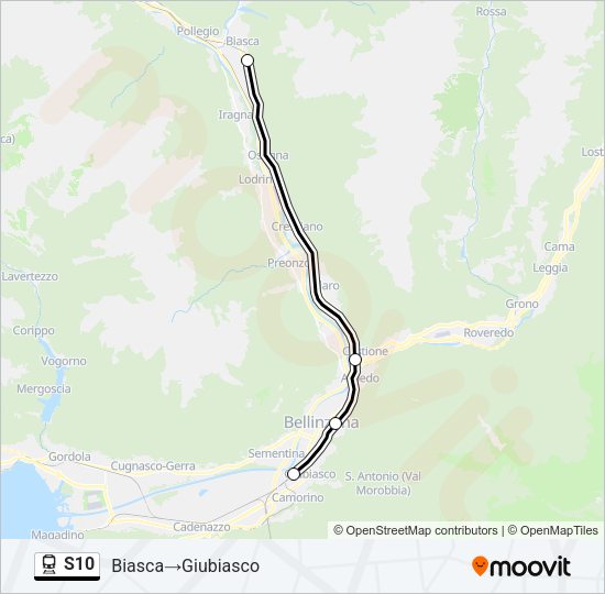 S10 Train Line Map