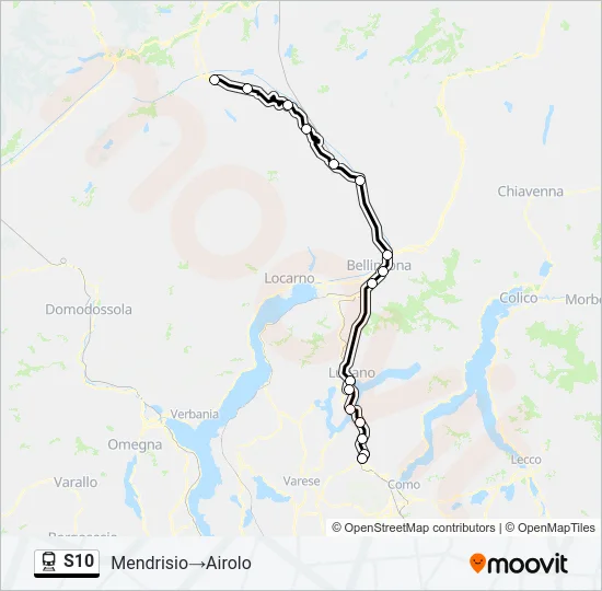 S10 Train Line Map