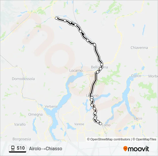 S10 Train Line Map