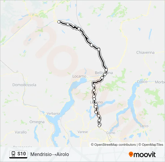 S10 Train Line Map