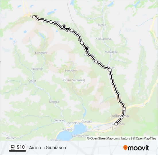 S10 Train Line Map