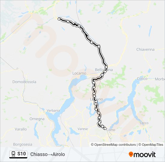 S10 Train Line Map