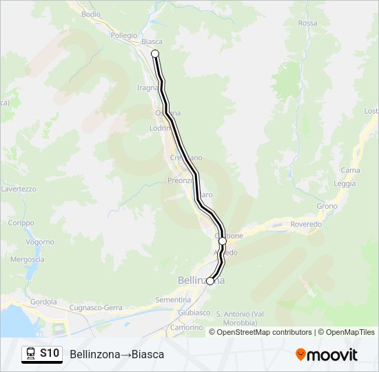 S10 Train Line Map