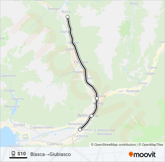 S10 Train Line Map