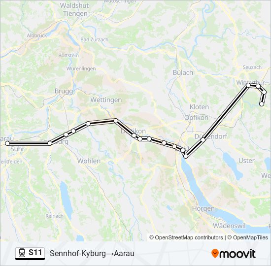 S11 train Line Map