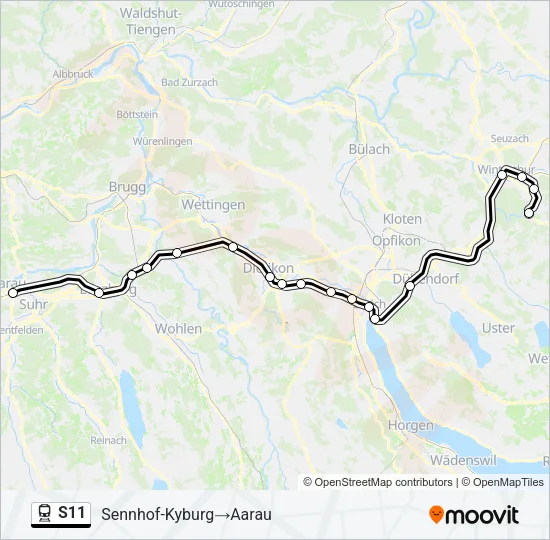 S11 Train Line Map
