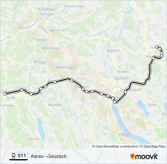 S11 Train Line Map