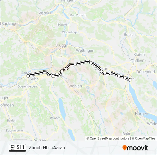 S11 Train Line Map