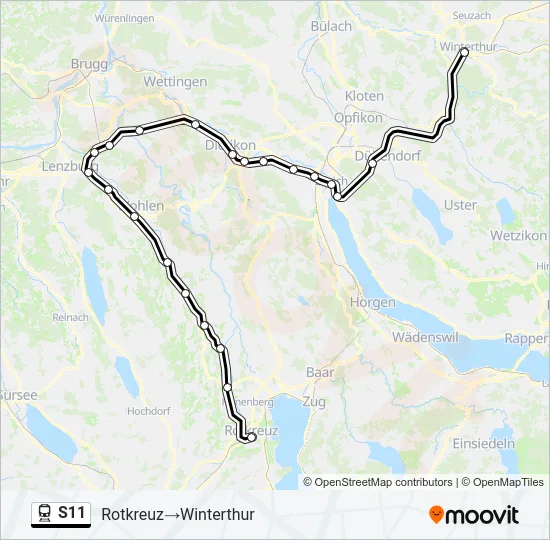 S11 Train Line Map